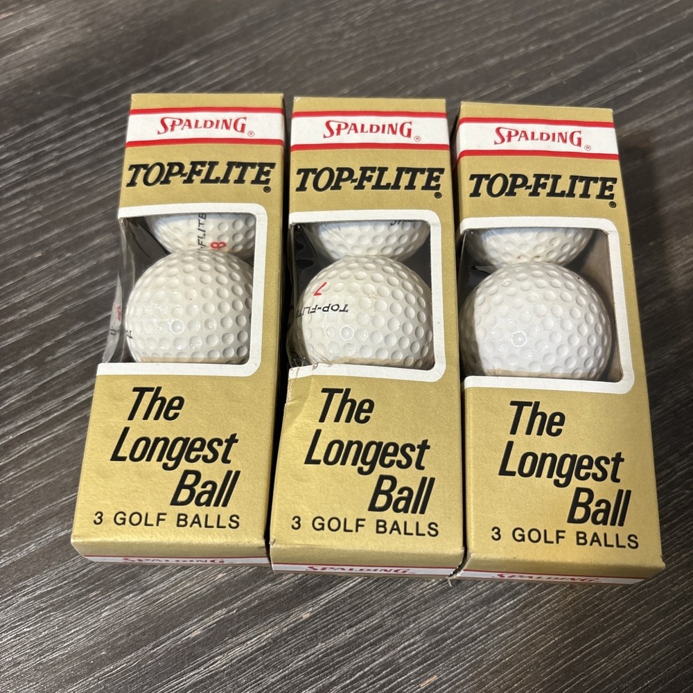 Vintage 1979 Top-Flite Golf Balls New Lot Of 3